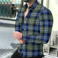 thumbnail image 1 of Awdenio Men's Clothing Plaid Casual Slim Fit Long Sleeve Button Down Dress Shirts, 1 of 8