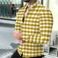 thumbnail image 1 of Awdenio Men's Clothing Plaid Casual Slim Fit Long Sleeve Button Down Dress Shirts, 1 of 8