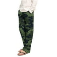 thumbnail image 1 of Awdenio Men's Comfy Pajamas Drawstring Stretch Print Sweatpants Long Wide Leg Lounge Home Full Length Pants, 1 of 4