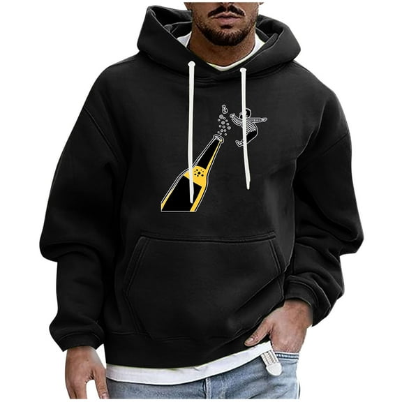 Awdenio Men's Fashion Hoodies & Sweatshirts Hoodies Pullover Color Block Fleece Long Sleeve Sweatshirt Tops with Pocket