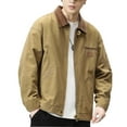 thumbnail image 1 of Awdenio Men's Jacket Retro Style Zipper Opening And Closing Work Jacket Long Sleeve Turn-Down Collar Coat,Size S-4XL, 1 of 7