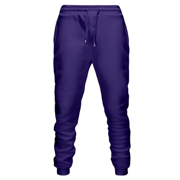 Awdenio Men's Joggers Solid Color Drawstring Casual Youth Versatile Sports Foot Binding Pants with Pockets