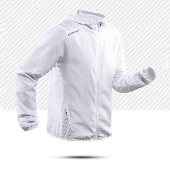 Awdenio Men Lightweight Jacket UPF50+ Windproof Outdoor Fitted Hooded Fishing Clothing Top Coat