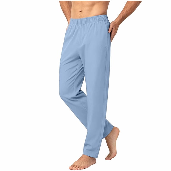 Awdenio Men's Pants Casual Pants Elastic Waist Pull On Athletic Golf Pants Stretch Relaxed Fit Pocket