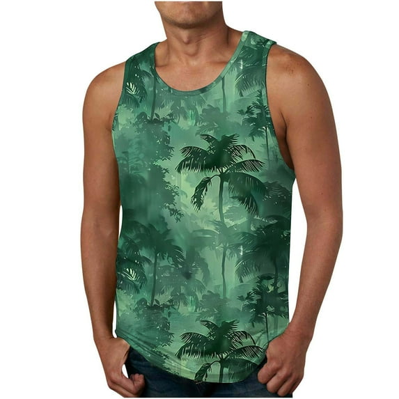 Awdenio Men's Ribbed Tank Tops Beach Tank Tops Graphic Summer Funny Sleeveless Outfits Patriotic Shirts