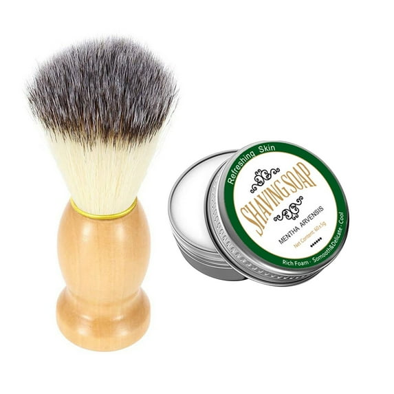 Awdenio Men's Shaving Soap Shaving Cream Mint Softening Beard Foam Shaving Brush Set On