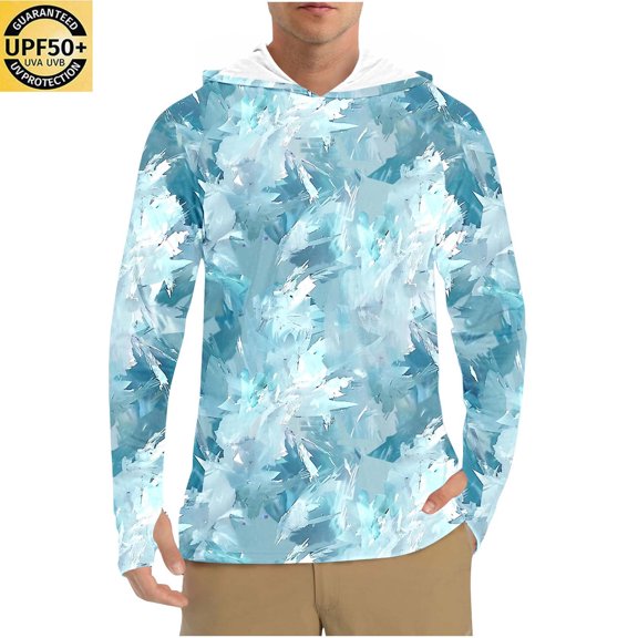 Awdenio Men's Shirts Long Sleeve UPF 50+ UV Protection Fishing Shirt Lightweight Quick Dry Athletic with Thumbholes