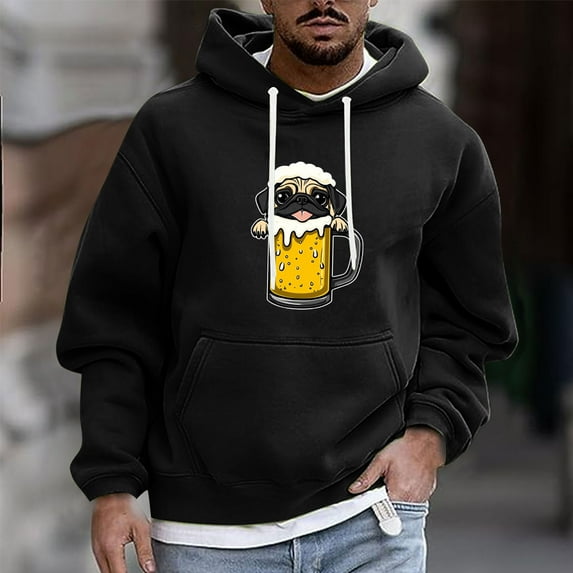 Awdenio Men's Sweatshirts Hoodies Pullover Color Block Fleece Long Sleeve Sweatshirt Tops with Pocket