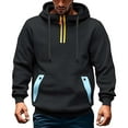 thumbnail image 1 of Awdenio Men's Sweatshirts Hoodies Pullover Solid Fleece Long Sleeve Sweatshirt Tops with Pocket, 1 of 6
