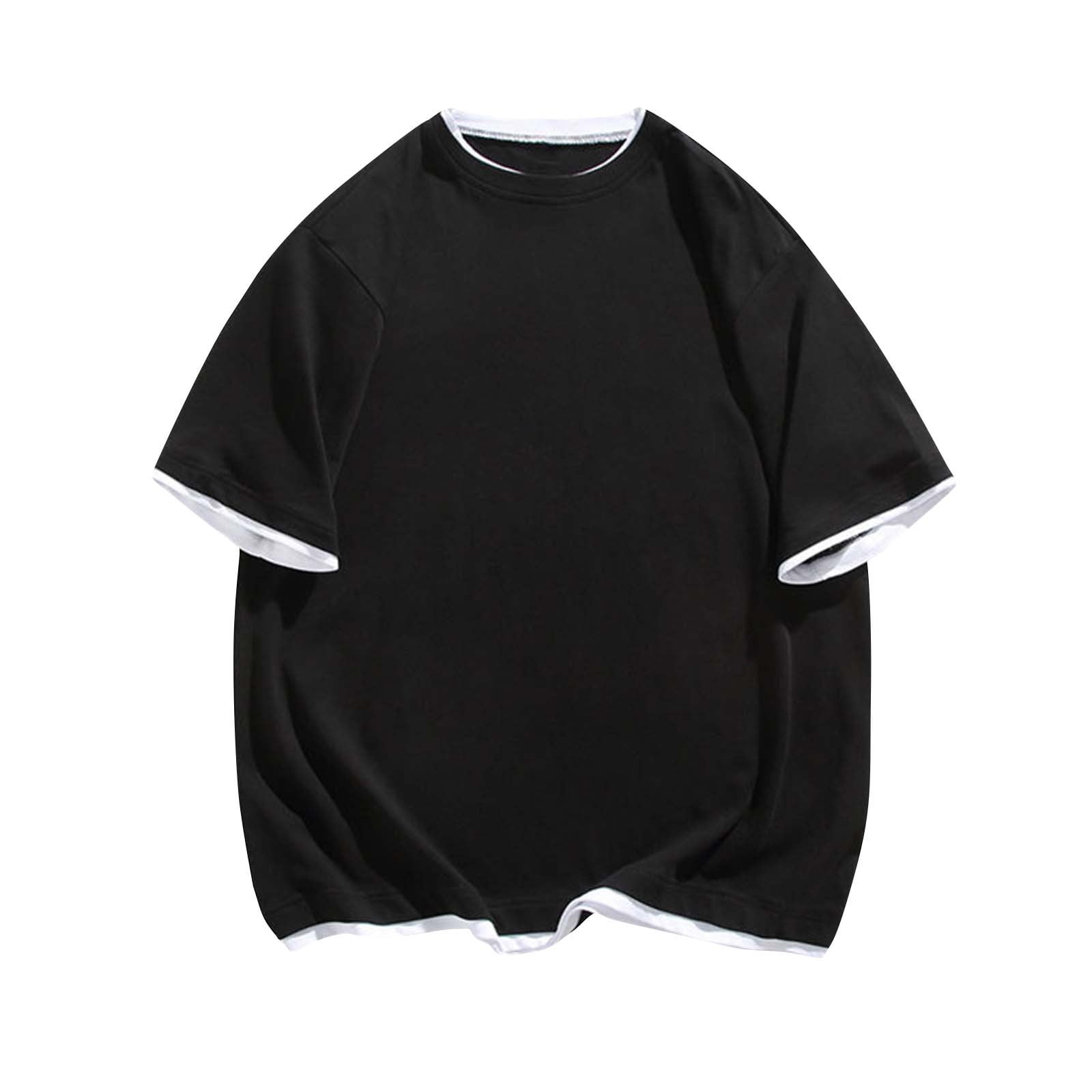 Men's Longline Hip Hop Shirts - Reflective Line Scallop Tee, 95% Cotton 5% Spandex, Regular & Big/Tall Sizes