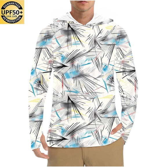 Awdenio Men's T-shirts Long Sleeve UPF 50+ UV Protection Fishing Shirt Lightweight Quick Dry Athletic with Thumbholes
