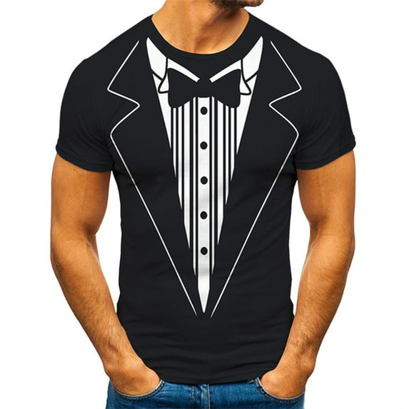 Awdenio Men's Tops, Tees & Shirts , Men Fashion Casual Digital Printing Sports Short Sleeve Summer Casual Tops