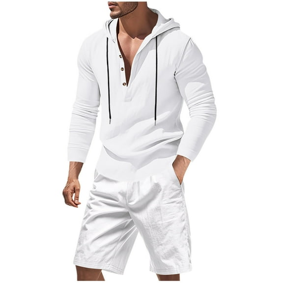 Awdenio Mens 2 Piece Summer Outfit Casual Short Sleeve Crew-Neck Shirts & Shorts Track Suit Jogging