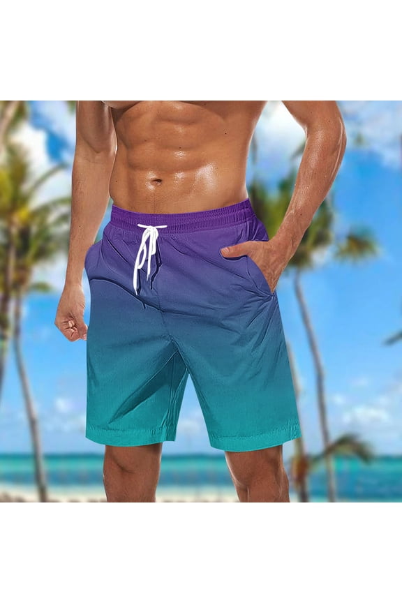 Mens Athletic Shorts Swim Trunks Quick Dry Swim Shorts Bathing Suits with Pockets