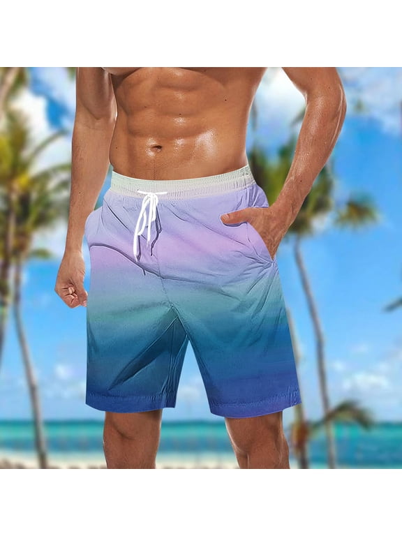 Mens Athletic Shorts Swim Trunks Quick Dry Swim Shorts Bathing Suits with Pockets