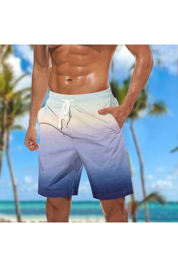 Mens Athletic Shorts Swim Trunks Quick Dry Swim Shorts Bathing Suits with Pockets