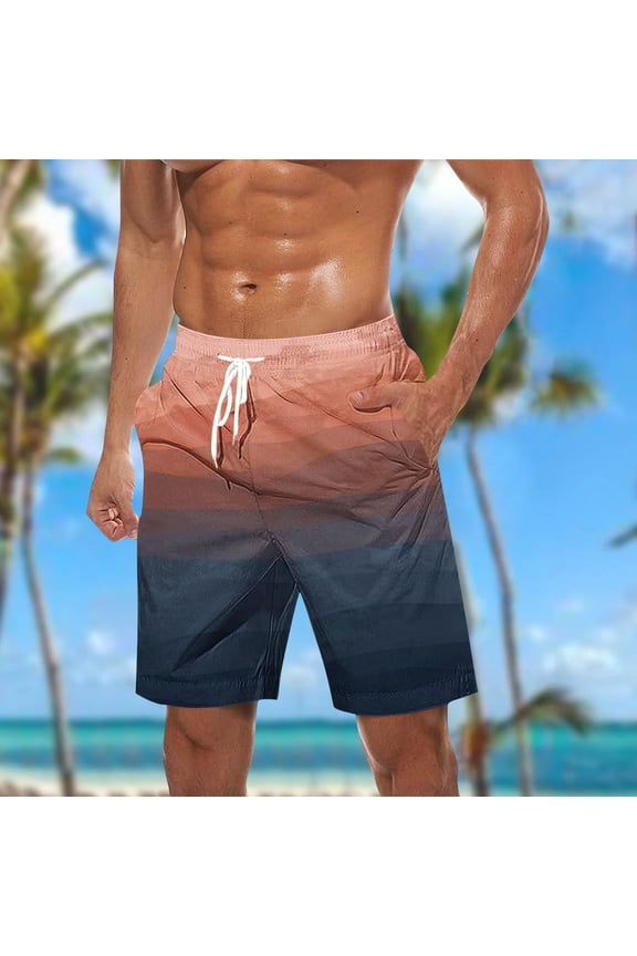 Mens Athletic Shorts Swim Trunks Quick Dry Swim Shorts Bathing Suits with Pockets