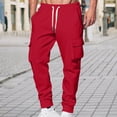 thumbnail image 1 of Awdenio Mens Cargo Pants Fleece Cargo Sweatpants Heavyweight Elastic Waist Pants with Pockets Baggy Drawstring Jogger Pants, 1 of 5