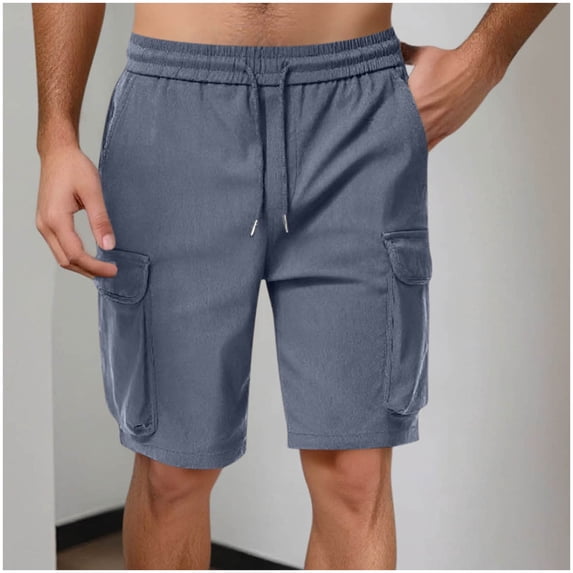 Awdenio Mens Cargo Shorts Casual Cargo Shorts Classic Relaxed Fit Drawstring Elastic Waist with Pockets