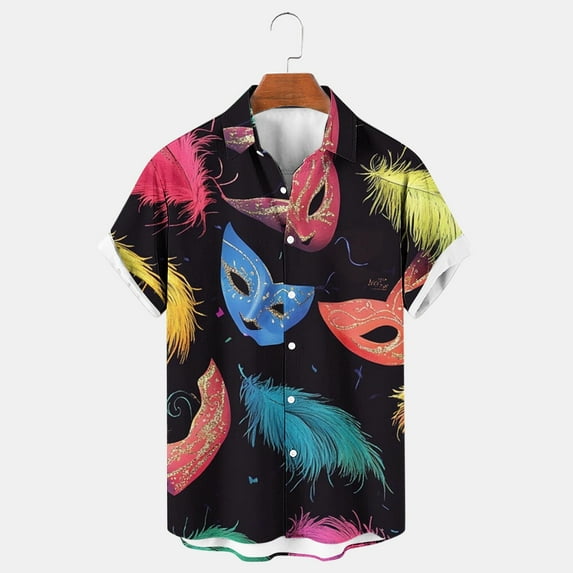 Awdenio Mens Clothes Bowling Shirts for Men Print Short Sleeve Regular Fit Hawaiian Casual Button Down Beach Shirts