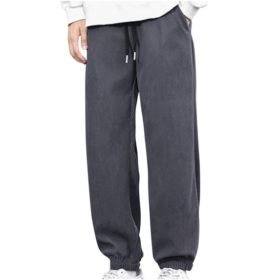 Awdenio Mens Fleece Active Athletic Workout Jogger Elastic Waist Full Length Sweatpants for Men with Pocket and Drawstring