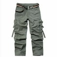 thumbnail image 1 of Awdenio Mens Full Length Pants Comfortable Fashion Side Pockets Small Fitness Feet Tight Fitting Solid Pants Full Length Pants, 1 of 8