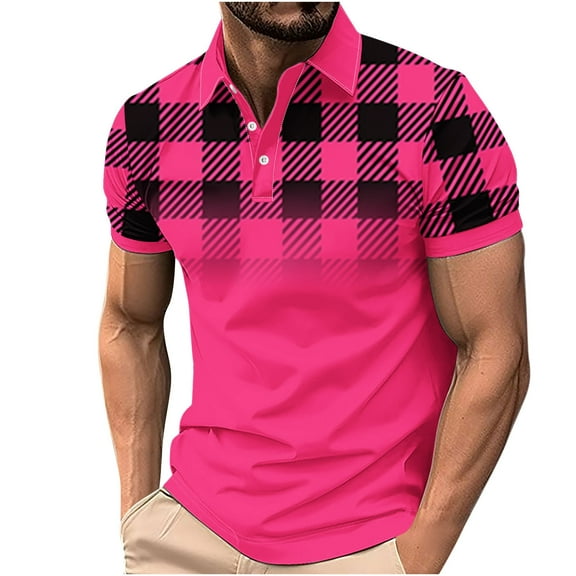 Awdenio Mens Graphic T-shirts Short Sleeve Casual T Shirt Color Block Slim Fit Golf Shirts with Pocket