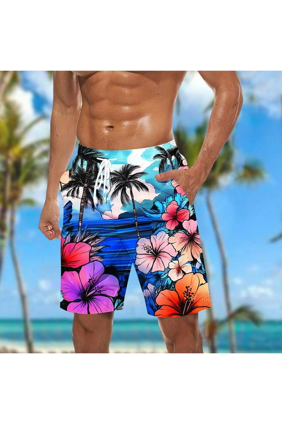 Mens Gym Shorts Swim Trunks Quick Dry Bathing Suit Lightweight Swimming Shorts