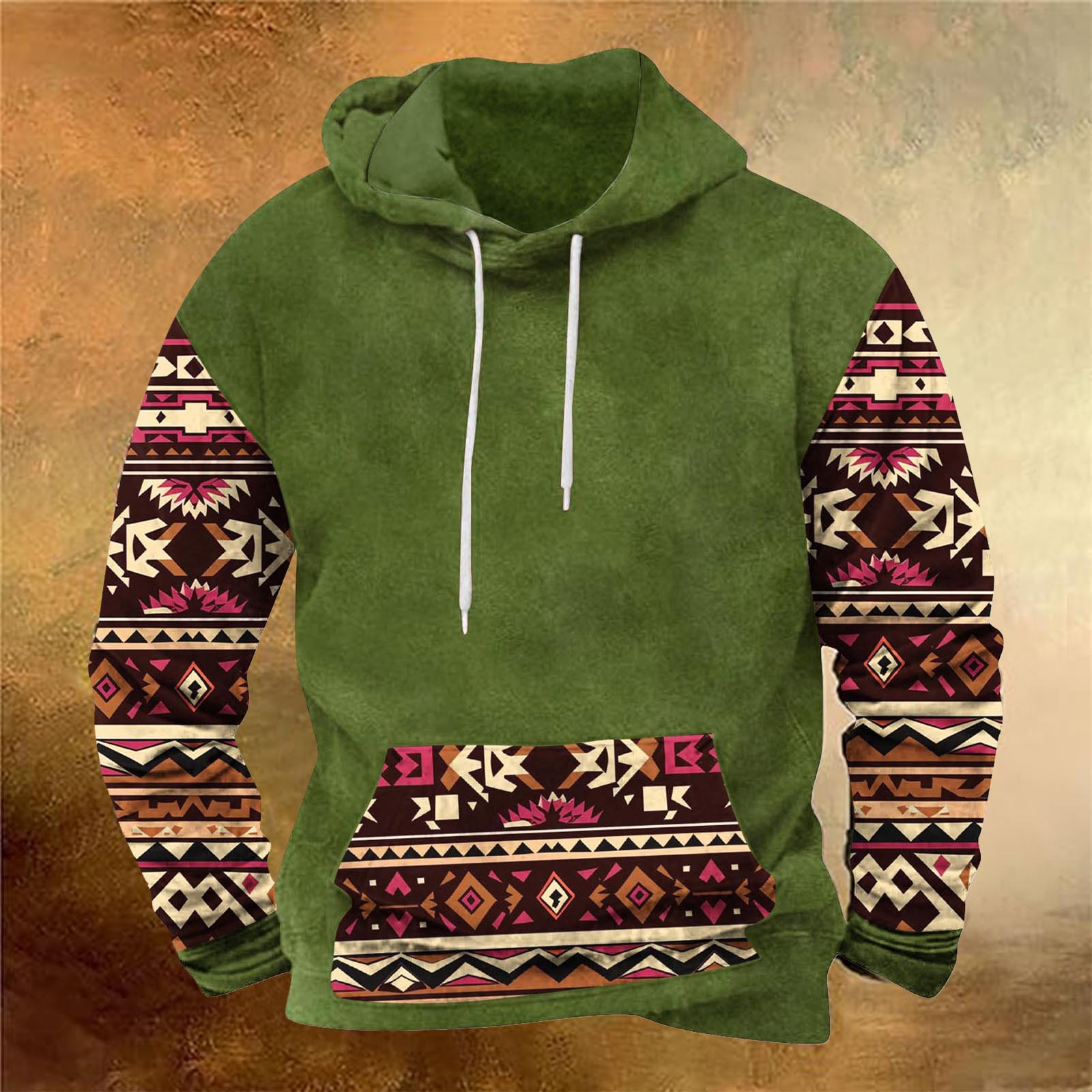 Awdenio Mens Hoodies Sweatshirts Graphic Traditional Tribal Print Funny