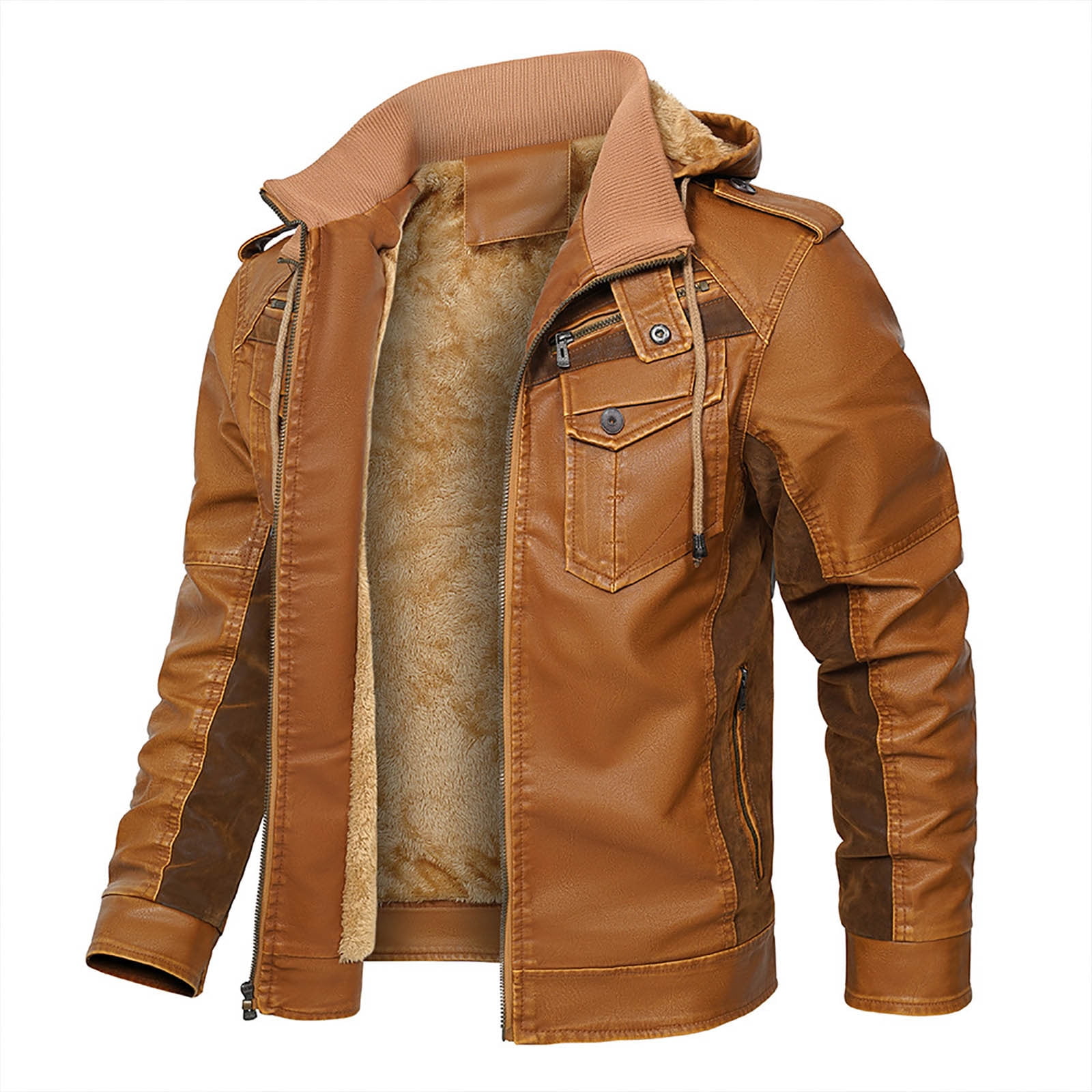 Great Leather Jacket - Men Winter Motorcycle PU Leather Jacket - Stand Collar Casual Slim Coat (TM3) main image 0