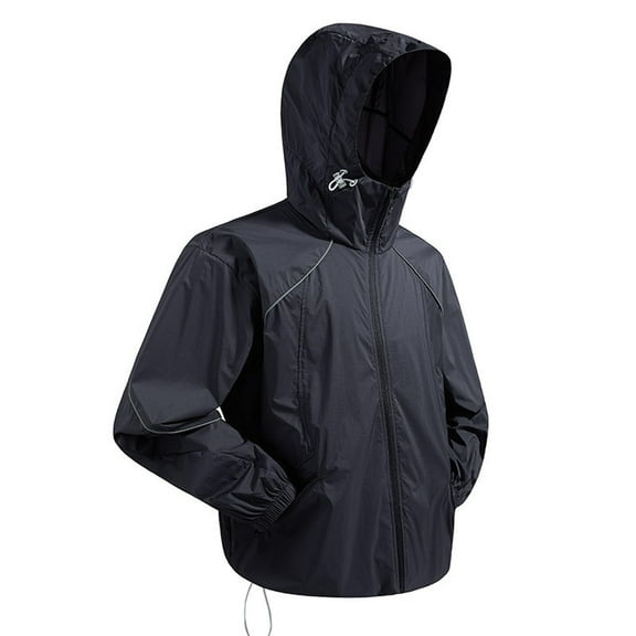Awdenio Mens Jacket Long Sleeve, Sun Protection Hoodies with Pocket, Outdoor Running Hiking Rash Guard