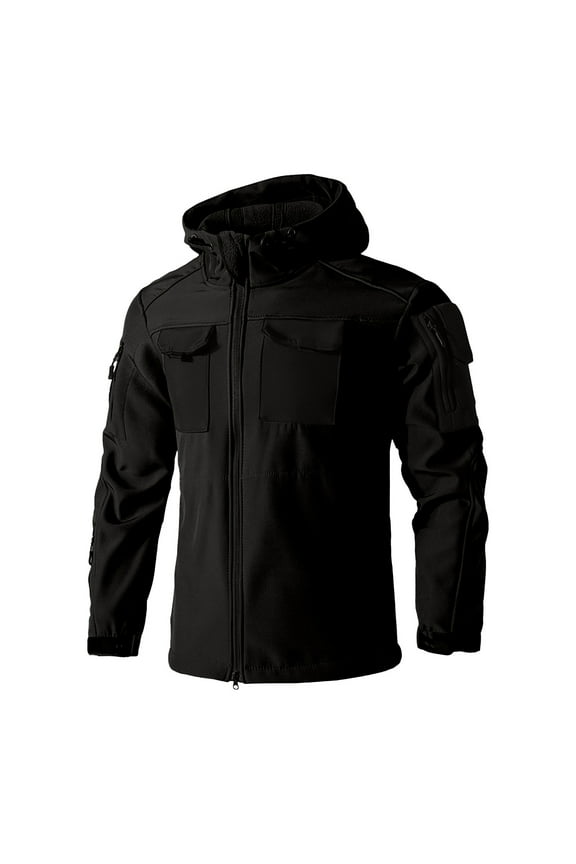 Mens Jackets Tactical Water Resistant Pockets Softshell Hiking Winter Jacket Windbreaker Outwear
