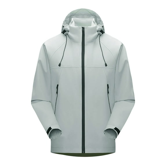 KIHOUT Mens Lightweight Waterproof Jacket Windproof Rain Hooded Jackets for Men Hiking Cycling Travel