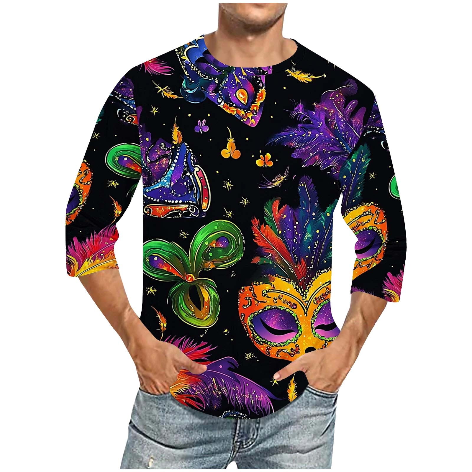 Awdenio Mens Long Sleeve Shirt Clearance St Patricks and Easter Shirt 3