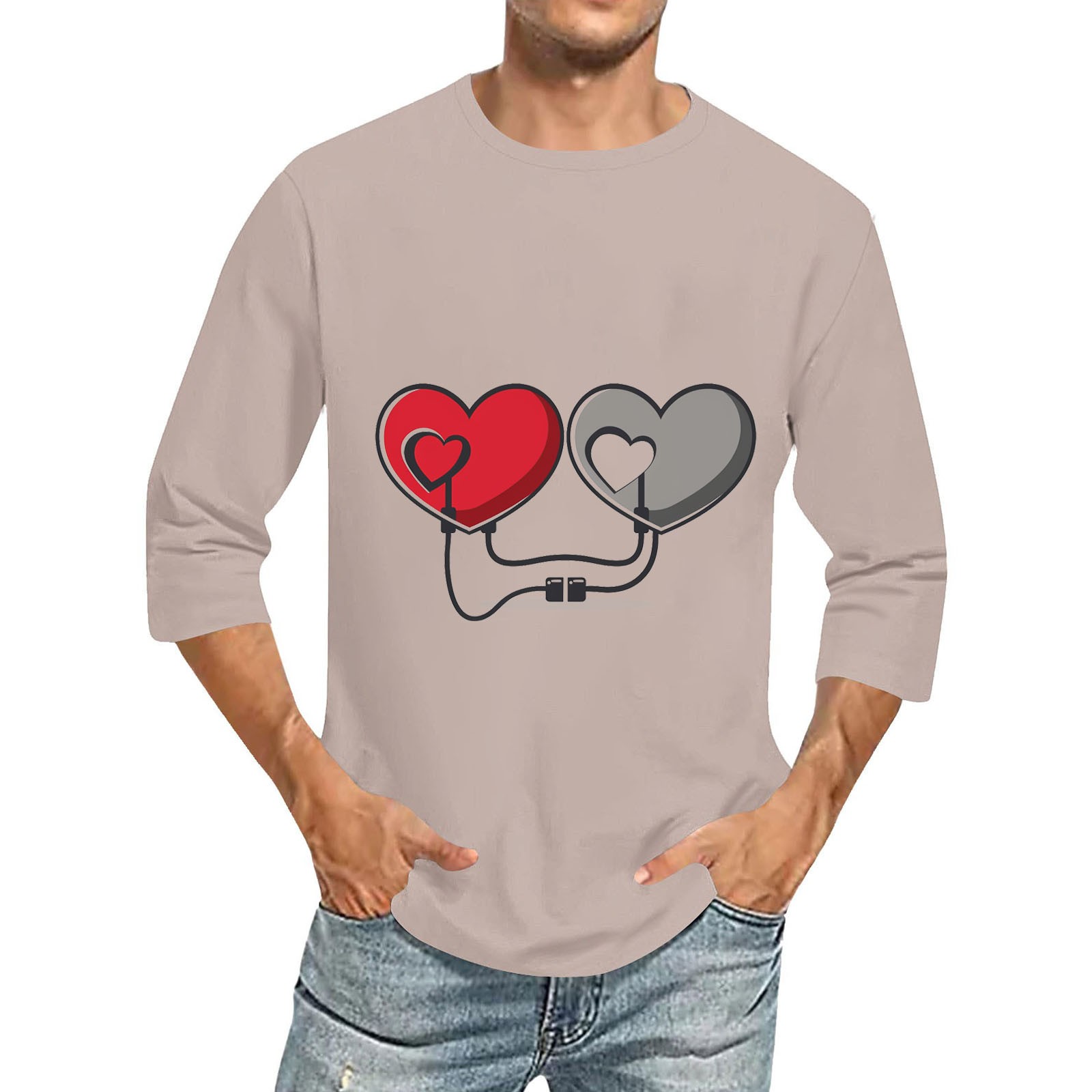 Awdenio Mens Long Sleeve Shirt Clearance Valentines Tops St Valentine