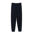 thumbnail image 1 of Awdenio Mens Pajama Full Length Pants Pajama Pants Pockets Drawstring Knit Solid Cotton Button Fly Lounging, and Leisure Activities, 1 of 4