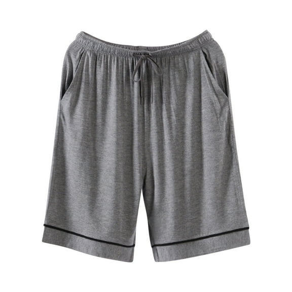 Awdenio Mens Pajama Shorts Casual Home Sleepwear Thin Loose Pants Pajama Solid Color Shorts Pants Lounging, and Leisure Activities Sleep Wear