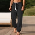 thumbnail image 1 of Awdenio Mens Pants Drawstring Pants Sweatpants with Pockets Tapered Lightweight Joggers, 1 of 5