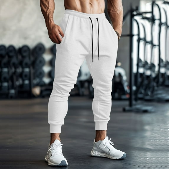 Awdenio Mens Pants Fashion Drawstring Cargo Sweatpants Workout Running Gym Hiking Long Trousers
