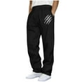 thumbnail image 1 of Awdenio Mens Pants Printed Wide Leg Drawstring Waist Loose Sweatpants with Pockets, 1 of 8