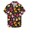 thumbnail image 1 of Awdenio Mens Shirts New Arrival Valentine Easter Top V Neck Printed Shrits with Pockets, 1 of 5