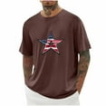 thumbnail image 1 of Awdenio Mens Shirts 4th of July T-Shirt USA Print Independence Day Patriotic Tops Stars and Stripes Tees, 1 of 4