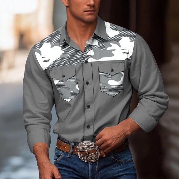 Awdenio Mens Shirts Button Down Lightweight Shirt Jacket Casual Long Sleeve Wrinkle Free Overshirts With Pockets