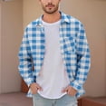 thumbnail image 1 of Awdenio Mens Shirts Button Down Shirts Checkered Print Cotton Long Sleeve Shirts Regular Fit, 1 of 5