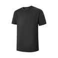 thumbnail image 1 of Awdenio Mens Shirts Casual Solid Color Crewneck Stretch Short Sleeve Waffle Knit Tees, 1 of 8