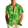 thumbnail image 1 of Awdenio Mens Shirts Casual St Patricks Day Shirts Clover St Pattys Day Funny Hat Dwarf Green Printed Short Sleeve Button Down Shirt, 1 of 8