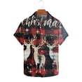 thumbnail image 1 of Awdenio Mens Shirts Christmas Hawaiian Shirt for Men Short Sleeve Button Down Plaid Santa Vacation Dress Shirts,Size 5XL, 1 of 5