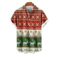 thumbnail image 1 of Awdenio Mens Shirts Christmas Santa Claus Pattern Hawaiian Shirt Beach Tropical Short Sleeve Button Up Shirts Vacation Cruise Summer Clothes,Size L, 1 of 4