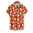 thumbnail image 1 of Awdenio Mens Shirts Christmas Santa Claus Pattern Hawaiian Shirt Beach Tropical Short Sleeve Button Up Shirts Vacation Cruise Summer Clothes,Size XL, 1 of 4