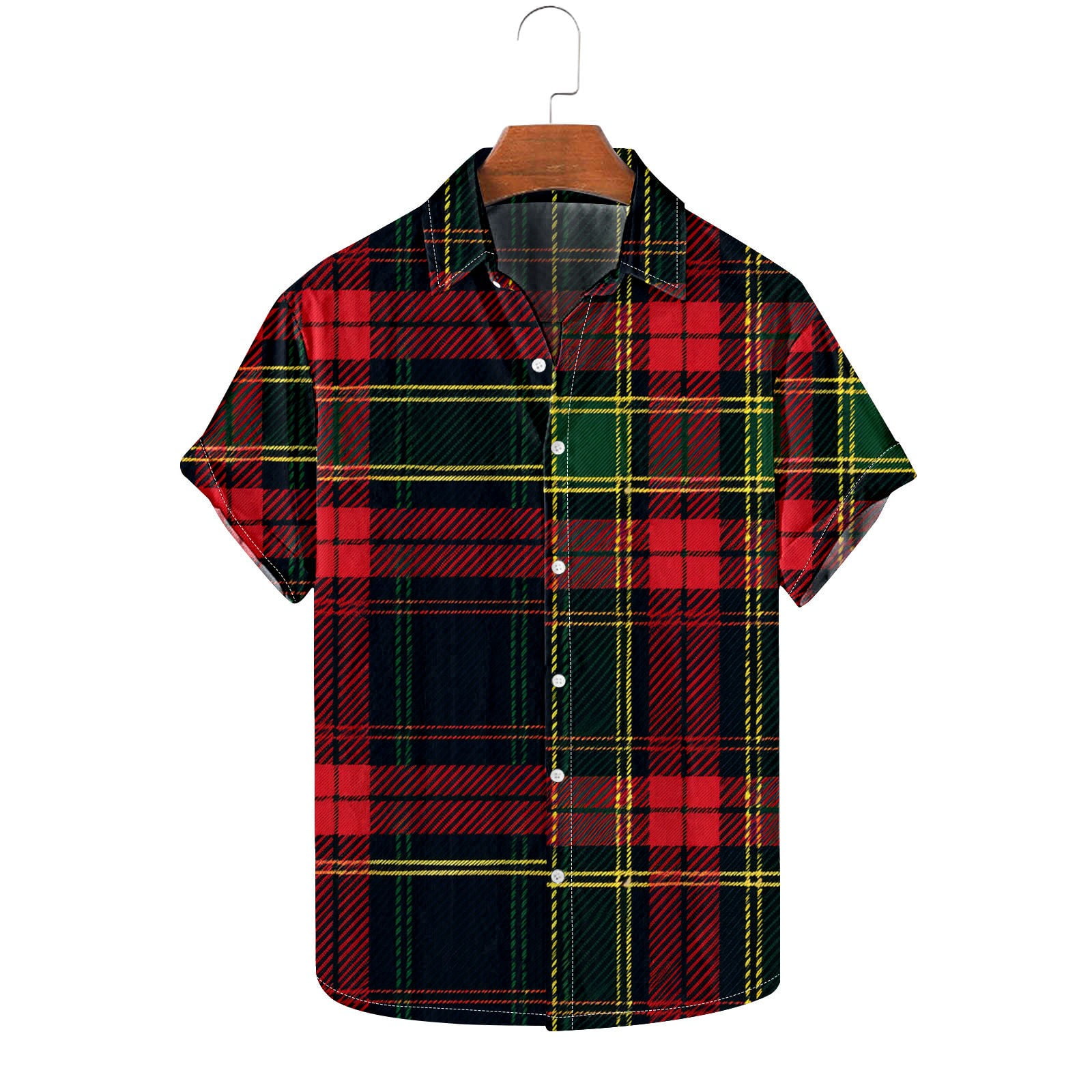 Awdenio Mens Shirts Clearance Christmas Hawaiian Shirt for Men Short